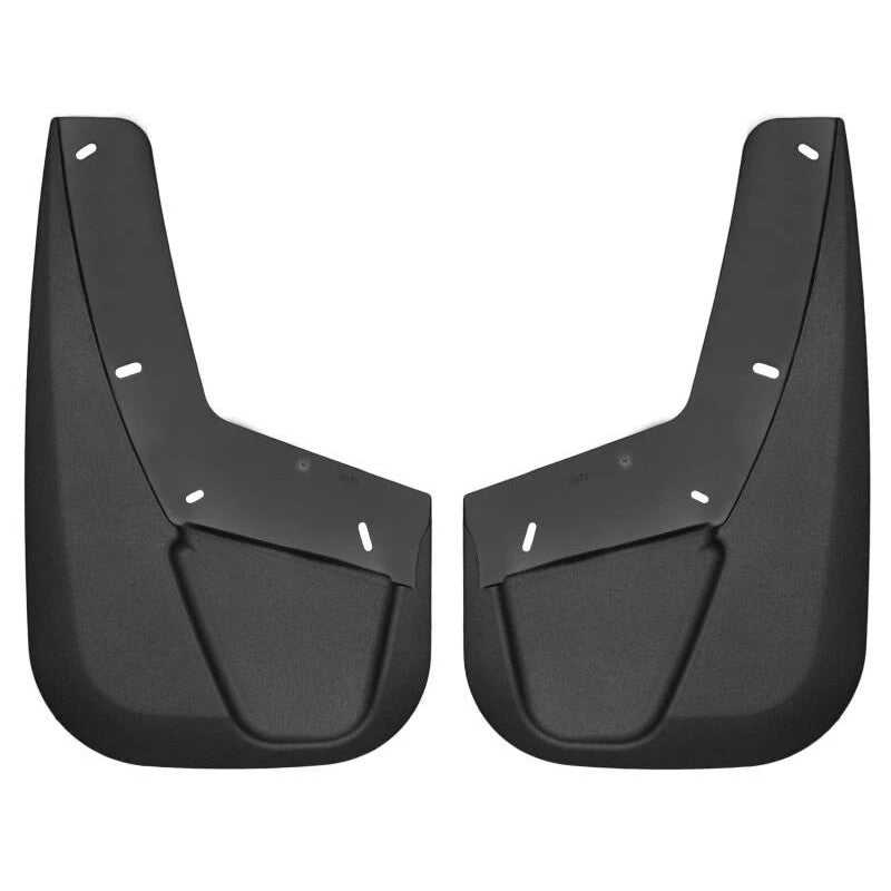 Husky Liners 56731 black custom-molded front mud guards for 2007-2014 Chevrolet, GMC, and Cadillac SUVs.