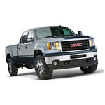 Four-piece set of matte black Husky Liners Extend-A-Fender flares for 2007-2014 GMC Sierra 1500 and 2500 HD.