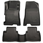 Black Husky Liners WeatherBeater front and one-piece rear floor liners for 2008-2012 Honda Accord 4-door.