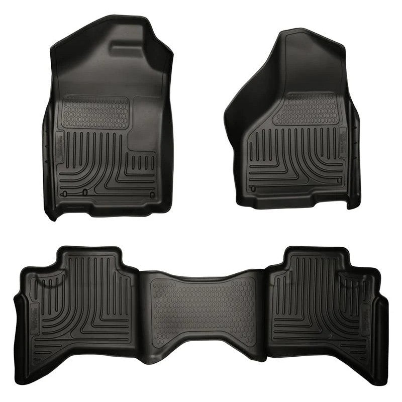 Black Husky Liners WeatherBeater front and second seat floor liners for 2009-2024 Ram 1500