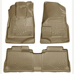 Tan Husky Liners WeatherBeater front and rear floor liners for Ford Escape, Mazda Tribute, and Mercury Mariner.