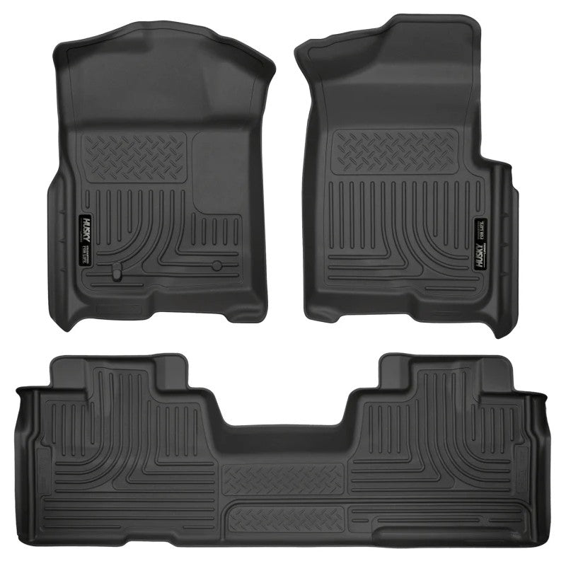 Black Husky Liners WeatherBeater front and rear floor liners for 2009-2014 Ford F-150