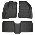 Husky Liners 98741 WeatherBeater black front and rear floor liners for 2009-2019 Ford Flex and Lincoln MKT.