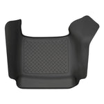 Husky Liners 83711 Black Classic Style center hump floor liner with diamond-plate texture for Dodge Ram trucks.