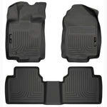 Husky Liners WeatherBeater black front and rear floor liners for 2006-2012 Ford Fusion and Lincoln MKZ.
