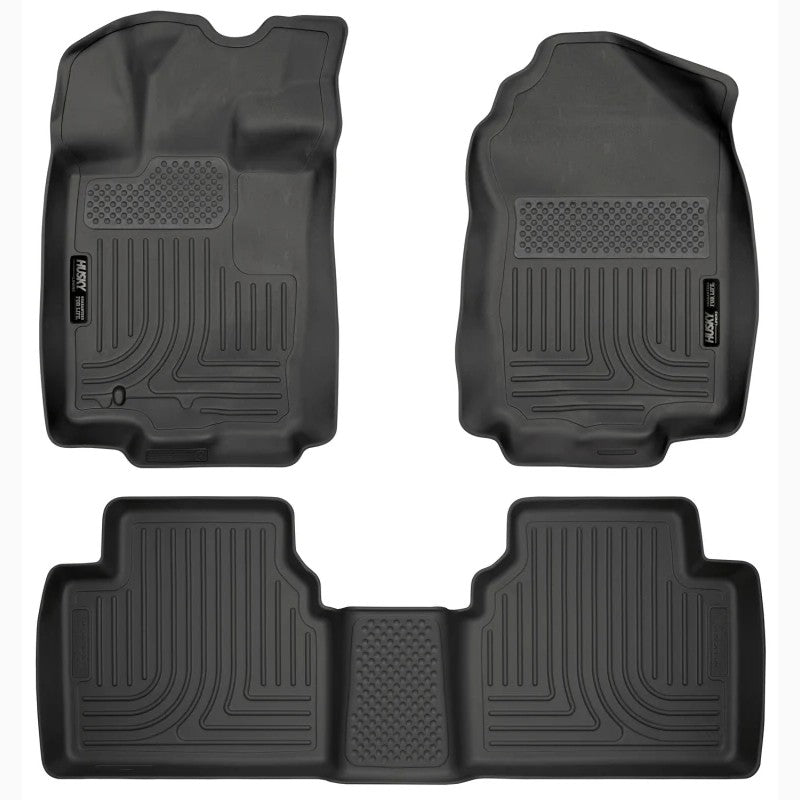 Husky Liners WeatherBeater black front and rear floor liners for 2006-2012 Ford Fusion and Lincoln MKZ.