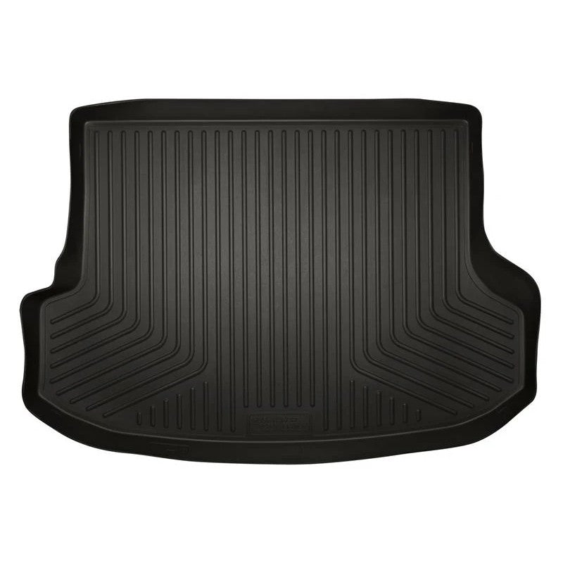 Black Husky Liners WeatherBeater rear cargo liner for 2010-2015 Lexus RX350 and RX450h showing raised containment edges.