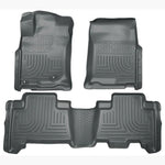 Husky Liners WeatherBeater black front and second-row floor liners for 2010-2013 Lexus GX460 and Toyota 4Runner.