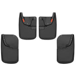 Husky Liners FormFit black front and rear mud guards for 2011-2016 Ford F-250 and F-350 Super Duty.