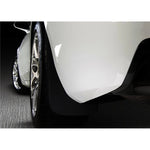 Husky Liners black thermoplastic custom-molded front mud guards for 2014-2022 Jeep Grand Cherokee with OEM fender flares.