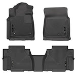 Husky Liners Weatherbeater black front and second row floor liners for 2008-2022 Toyota Sequoia.