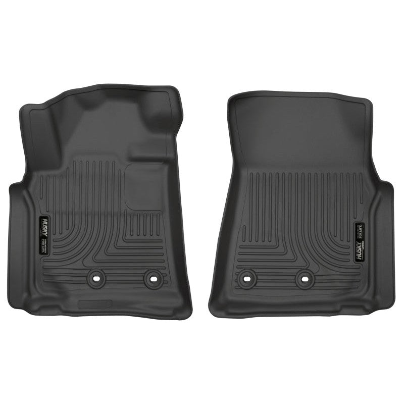 Husky Liners Weatherbeater black front floor liners for 2013-2021 Lexus LX570 and Toyota Land Cruiser