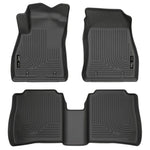 Black Husky Liners Weatherbeater front and rear floor mats for 2014-2019 Nissan Sentra.