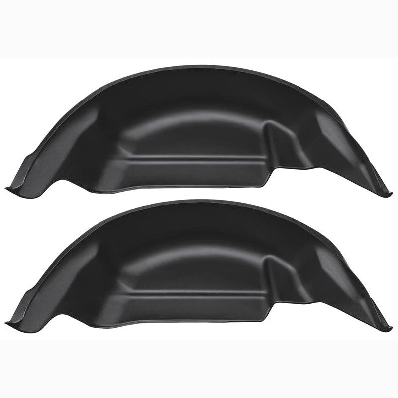 Husky Liners black impact-resistant thermoplastic rear wheel well guards for 2015-2020 Ford F-150.