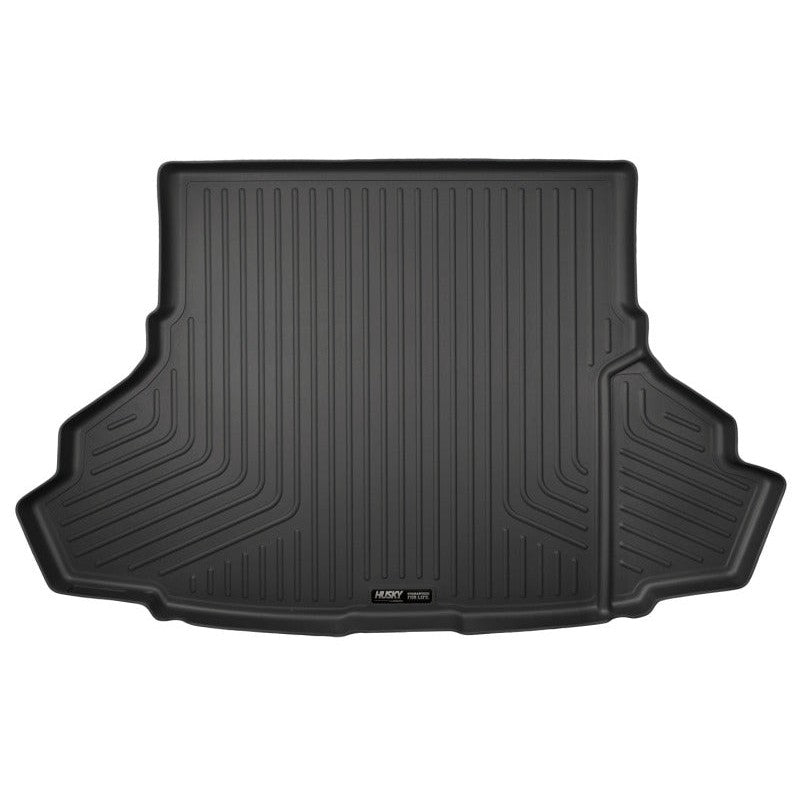 Black Husky Liners WeatherBeater trunk liner with laser-scanned FormFit Design and raised edges.