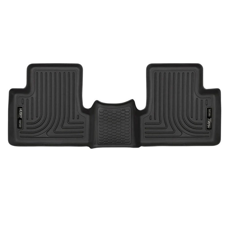 Husky Liners X-act Contour black rubberized second row floor mat for 2015-2023 Jeep Cherokee.