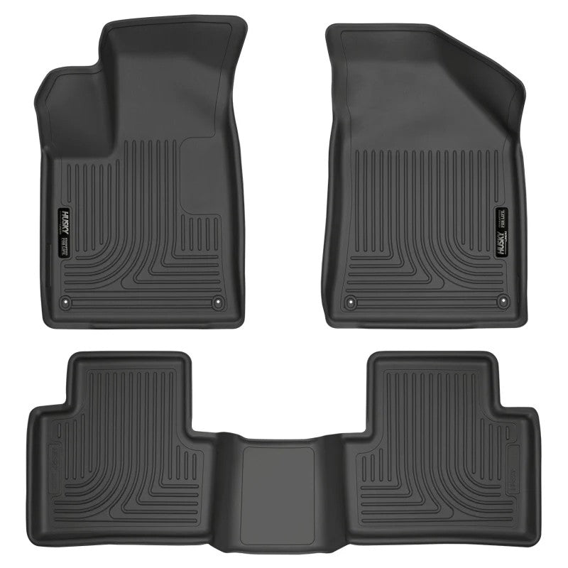Husky Liners Weatherbeater black front and second row floor liners for 2015-2016 Chrysler 200