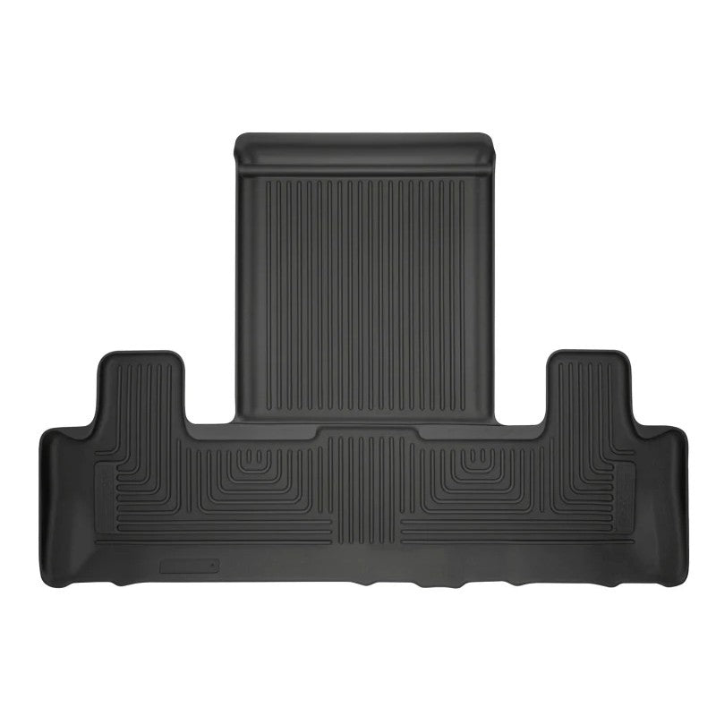 Black Husky Liners WeatherBeater 3rd row floor mat for 2018-2024 Ford Expedition and Lincoln Navigator.