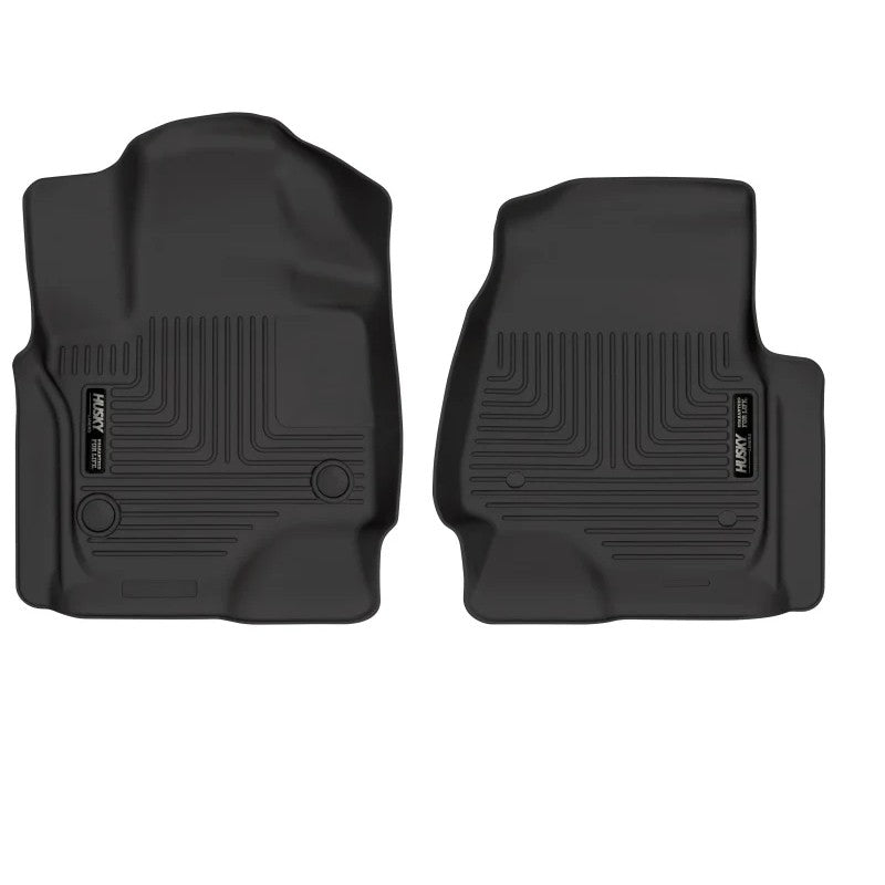 Black Husky Liners WeatherBeater front floor liners for Ford Expedition and Lincoln Navigator.