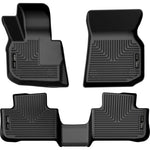Black Husky Liners Weatherbeater front and second row floor mats for 2018-2025 BMW X3 and X4.