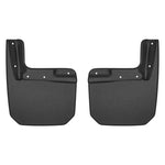 Black Husky Liners FormFit Design custom-molded front mud guards for 2018-2026 Jeep Wrangler