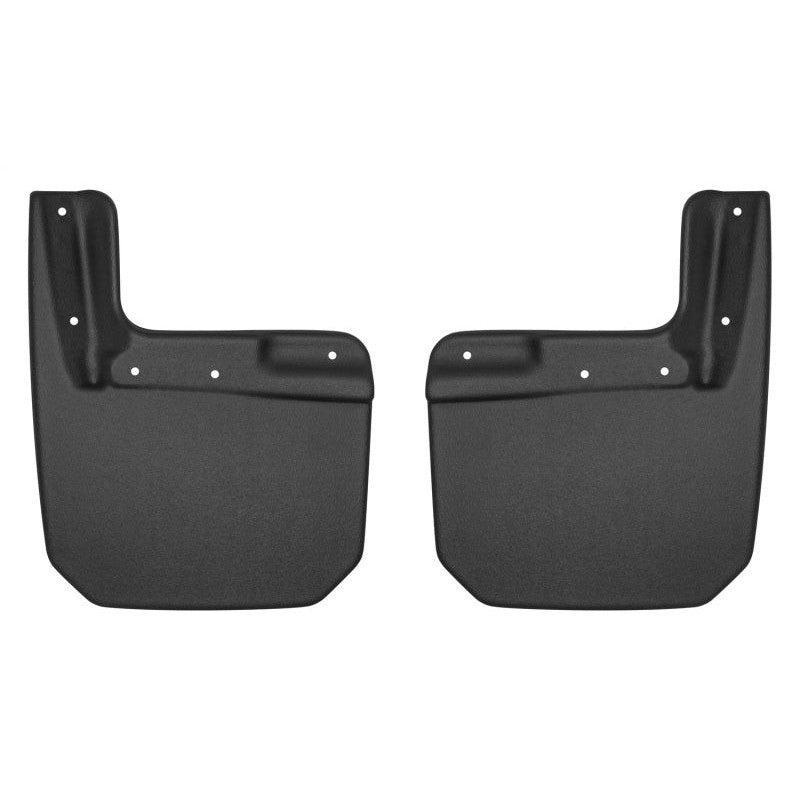 Black Husky Liners FormFit Design custom-molded front mud guards for 2018-2026 Jeep Wrangler