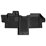 Black Husky Liners Weatherbeater front floor liner set for 2018-2025 Ram ProMaster 1500, 2500, and 3500 vans.