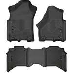 Husky Liners Weatherbeater black front and 2nd seat floor liners for 2019-2025 Ram 2500 and 3500 Crew Cab.