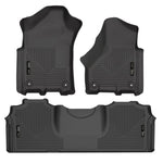 Husky Liners Weatherbeater black front and second row floor liners for 2019-2025 Ram 2500/3500 Mega Cab.