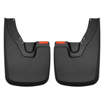 Husky Liners black custom-molded front mud guards for 2019-2025 Ram 2500/3500 trucks.