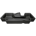 Black textured Husky Liners GearBox under-seat storage container for Ram 1500 Crew Cab.
