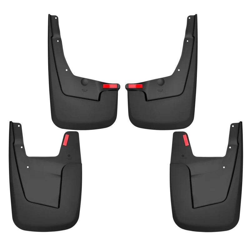 Husky Liners FormFit black custom-molded front and rear mud guards for 2019-2026 Ram 1500 without fender flares.