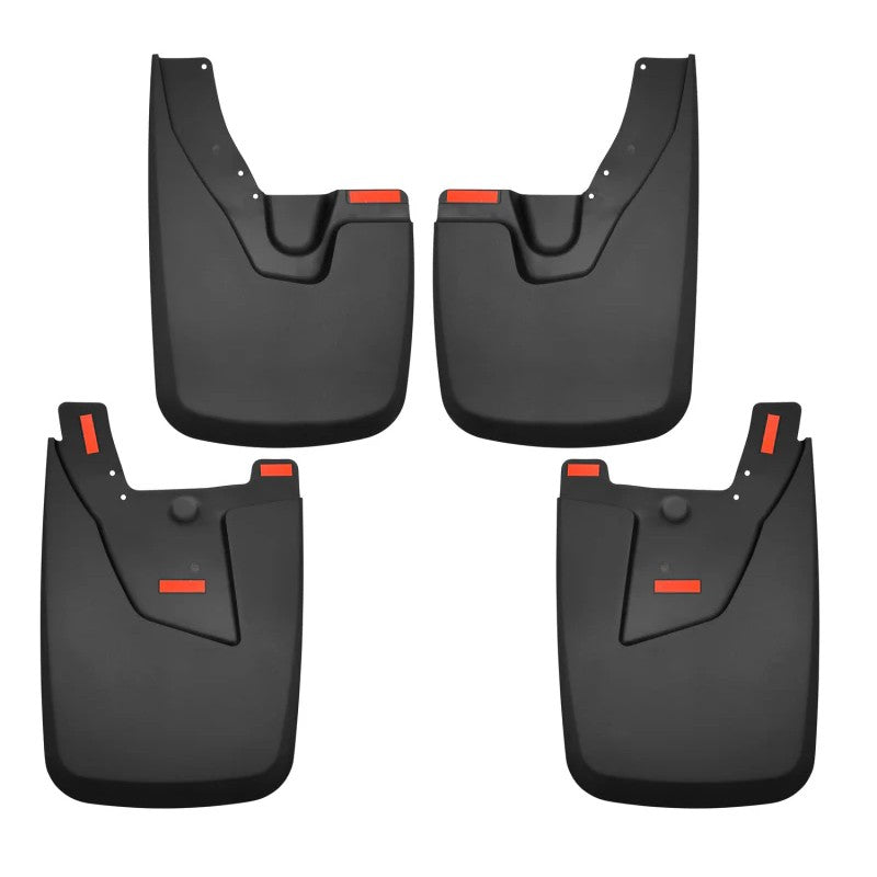 Husky Liners FormFit custom-molded black front and rear mud guards for 2019-2025 Ram 2500/3500.