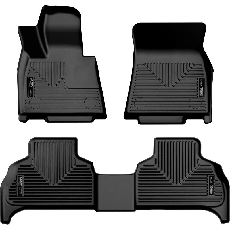 Black Husky Liners Weatherbeater custom-fit front and second-row floor mats for 2019-2026 BMW X5.