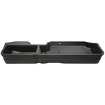Black textured Husky Liners GearBox under-seat storage organizer for Chevrolet Silverado and GMC Sierra pickups.