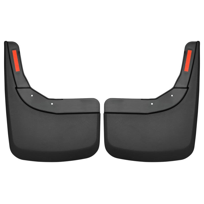 Black thermoplastic Husky Liners rear mud guards for a 2019-2026 Chevrolet Silverado 1500