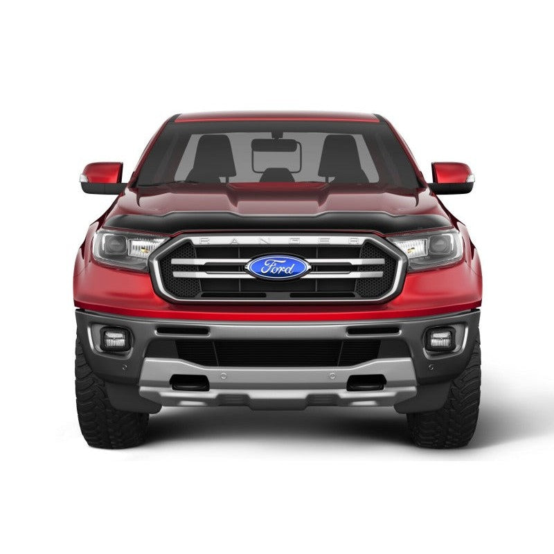 Smoke finish Husky Liners Aeroskin Hood Protector installed on the hood of a 2019-2023 Ford Ranger.