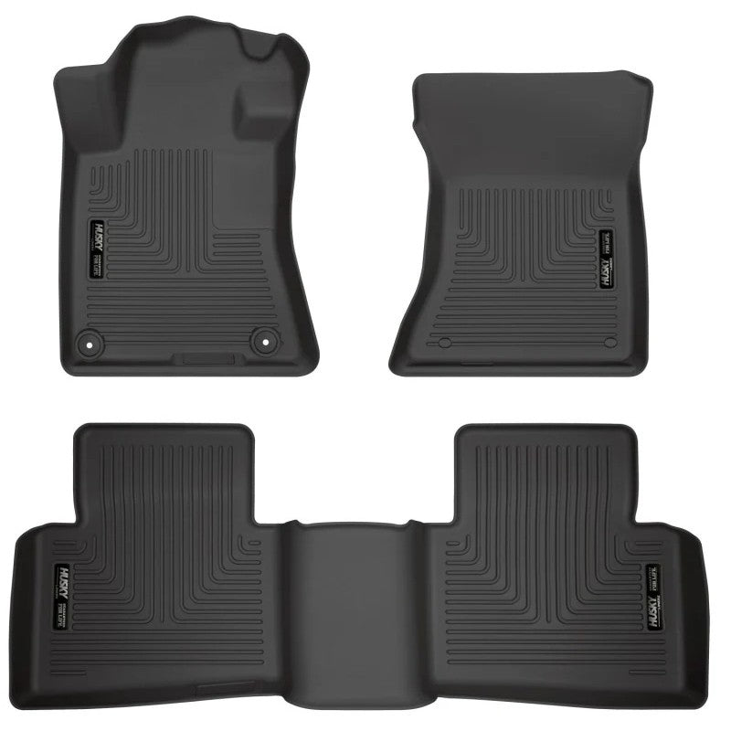 Husky Liners WeatherBeater black front and rear floor liners for 2019-2025 Nissan Altima and 2022 Subaru Impreza
