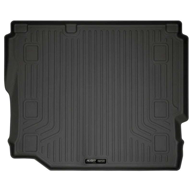 Husky Liners WeatherBeater black rear cargo liner with raised edges for 2018-2025 Jeep Wrangler and Unlimited