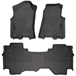 Black Husky Liners Weatherbeater front and second row floor liners for 2019-2026 Ram 1500 Quad Cab.