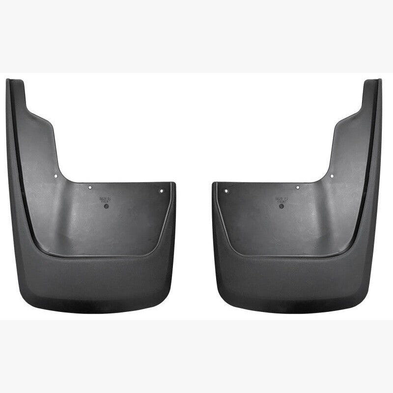 Black custom-molded front mud guards for 2020-2026 Chevrolet Silverado 2500/3500 HD