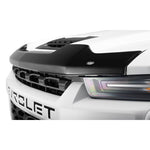 Husky Liners Aeroskin smoke finish acrylic hood protector mounted on a Chevrolet Silverado HD