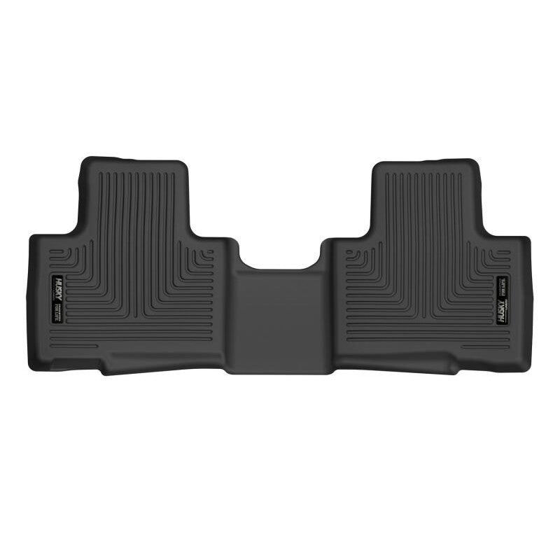 Black Husky Liners X-act Contour rear floor liner with raised edges and non-slip texture for 2020-2025 Toyota Highlander.