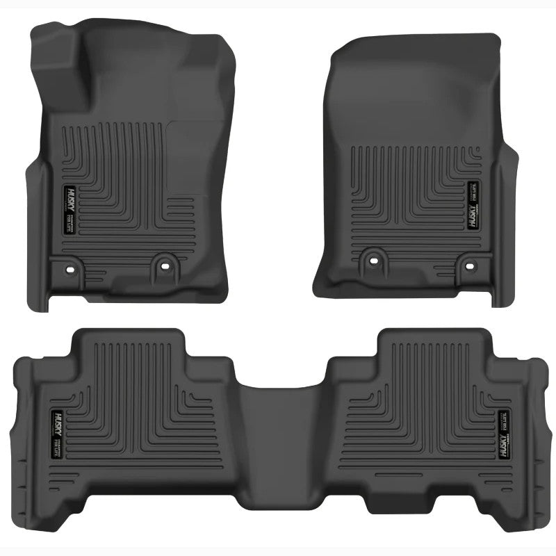 Black Husky Liners WeatherBeater front and second-row floor liners for Toyota 4Runner and Lexus GX460.