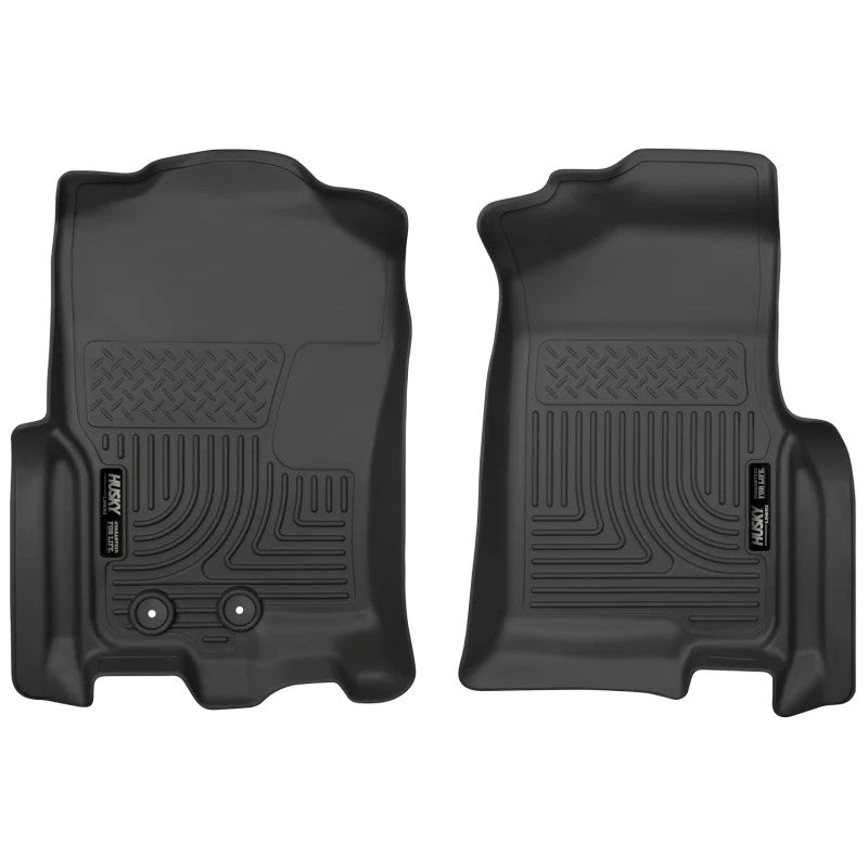 Black Husky Liners WeatherBeater front floor liners for 2011-2017 Ford Expedition and Lincoln Navigator.