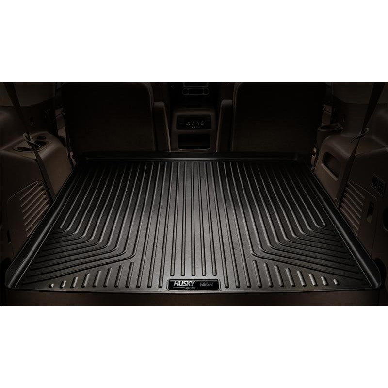 Black Husky Liners Weatherbeater rear cargo liner custom-molded for a 2015-2020 Honda Fit