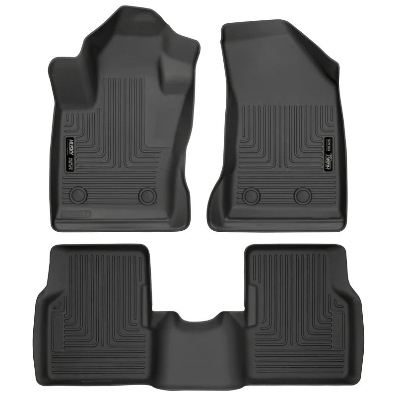Husky Liners 95681 black Weatherbeater front and second seat floor liners for 2017-2025 Jeep Compass
