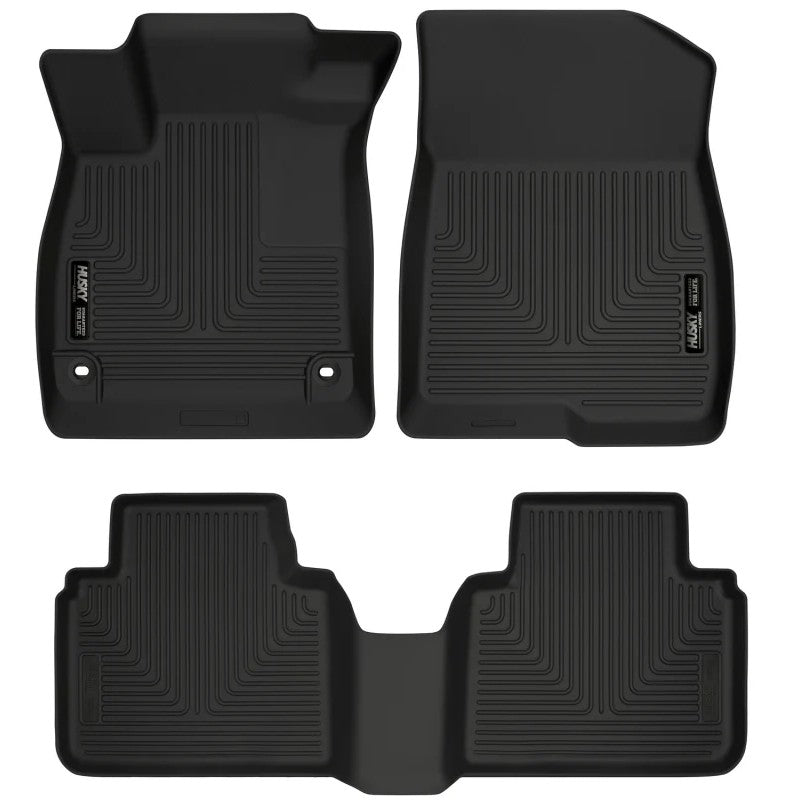 Black Husky Liners WeatherBeater floor liners set for 2018-2022 Honda Accord front and rear rows.