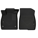 Husky Liners X-act Contour black front floor liners for 2018-2023 Honda Accord with StayPut Cleats and raised edges.