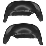 Black thermoplastic Husky Liners rear wheel well guards for a 2019-2026 Chevrolet Silverado 1500.